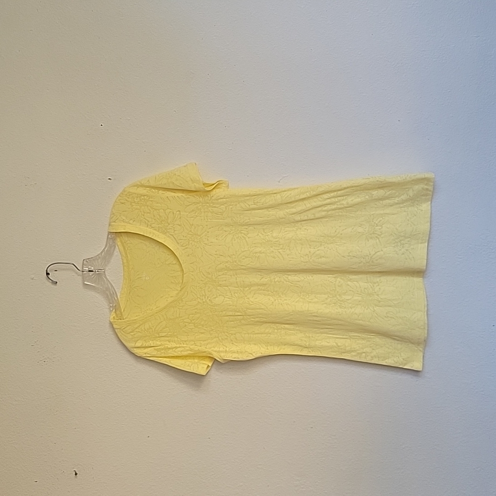 Indigo roundneck top light seethru color yellow size XL